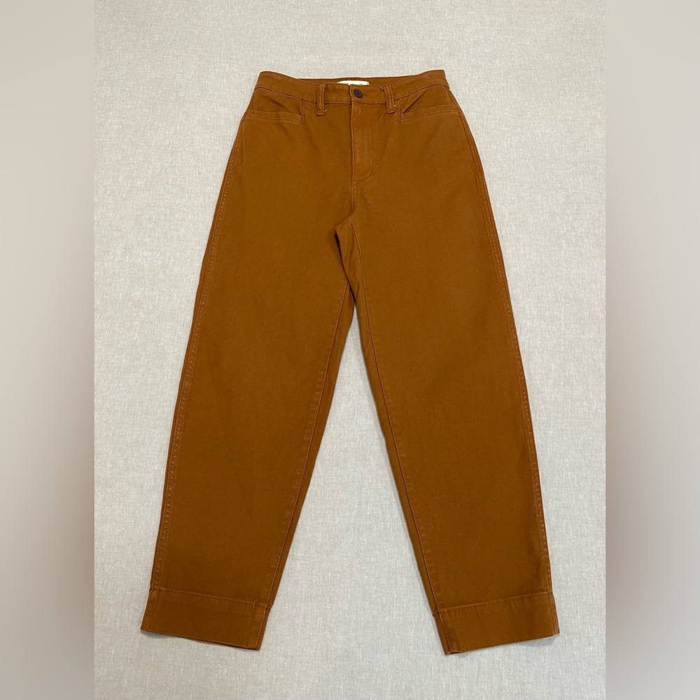 Madewell Rust-Toned Tapered Leg Crop Pant Sz 27 High-Rise Casual
